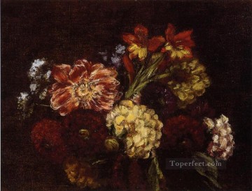 Flores Dalias y Gladiolas pintor de flores Henri Fantin Latour Pinturas al óleo
